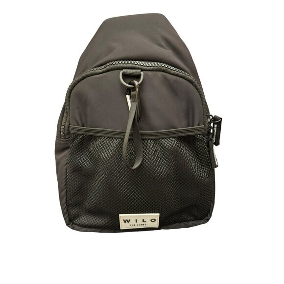Wilo The Label Black Mini Backpack Adjustable Strap Mesh Front Pocket 12" x 8" - Picture 1 of 4